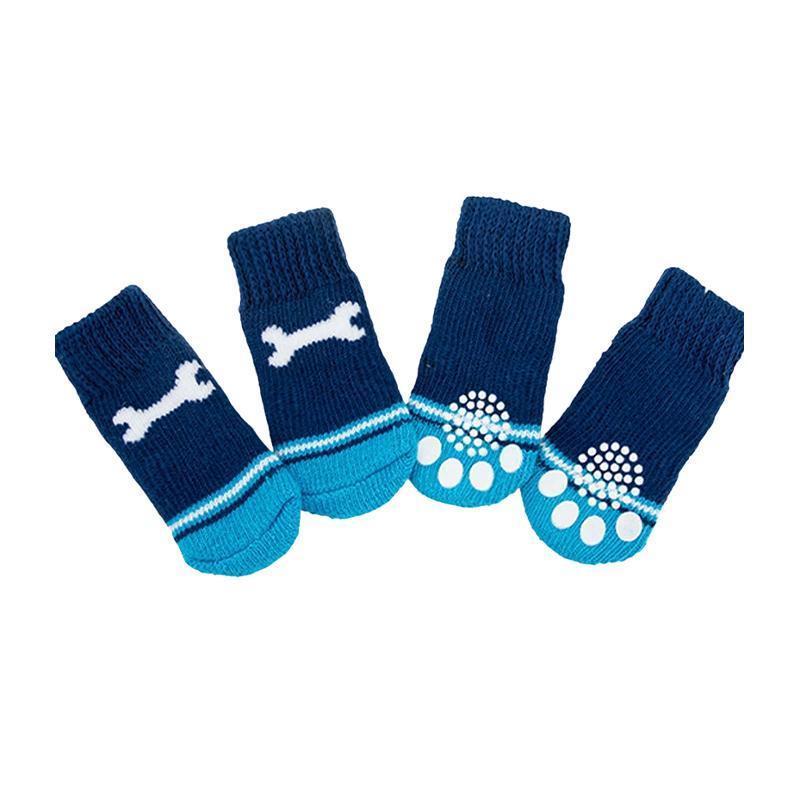 Dog Socks Non-Slip Grip Slip Anti-Slip - Puppy Cat Pet Shoes Slippers S Size - Red Heart