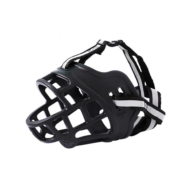 6 Sizes Adjustable Pet Dog No Bite Silicone Basket Muzzle Cage Mouth Mesh Cover - 1#