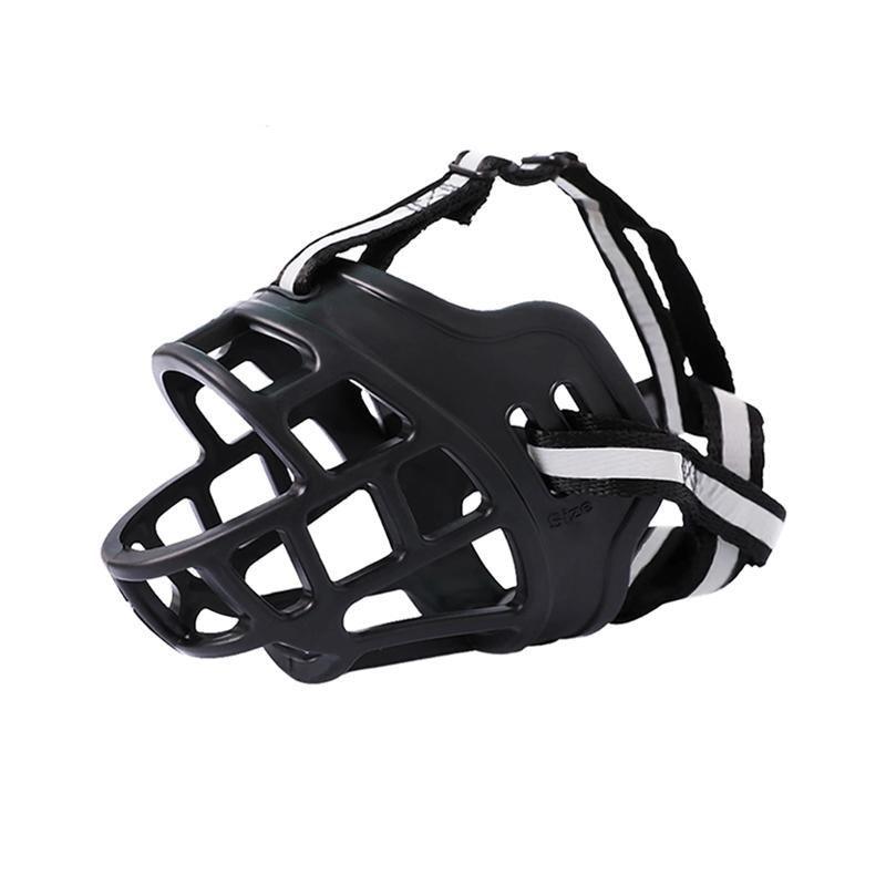 6 Sizes Adjustable Pet Dog No Bite Silicone Basket Muzzle Cage Mouth Mesh Cover - 1#