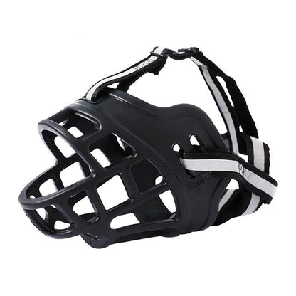 6 Sizes Adjustable Pet Dog No Bite Silicone Basket Muzzle Cage Mouth Mesh Cover - 1#