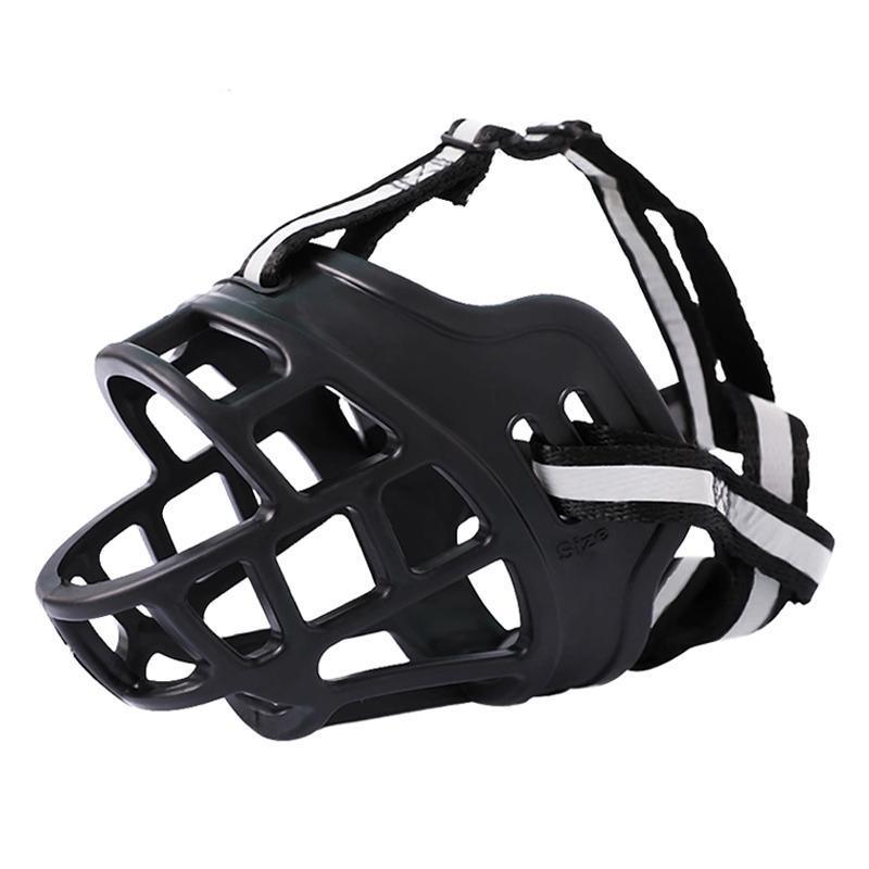 6 Sizes Adjustable Pet Dog No Bite Silicone Basket Muzzle Cage Mouth Mesh Cover - 1#