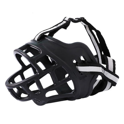6 Sizes Adjustable Pet Dog No Bite Silicone Basket Muzzle Cage Mouth Mesh Cover - 1#
