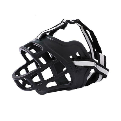 6 Sizes Adjustable Pet Dog No Bite Silicone Basket Muzzle Cage Mouth Mesh Cover - 4#