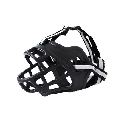 6 Sizes Adjustable Pet Dog No Bite Silicone Basket Muzzle Cage Mouth Mesh Cover - 5#