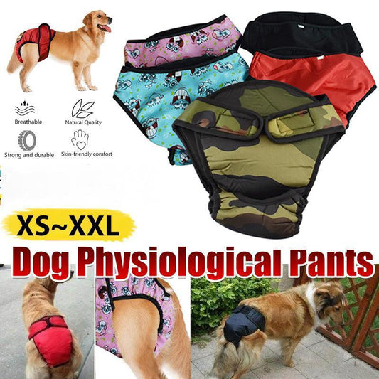 Washable Female Pet Dog Cat Nappy Diaper Physiological Pants Panties Underwear Pink - L