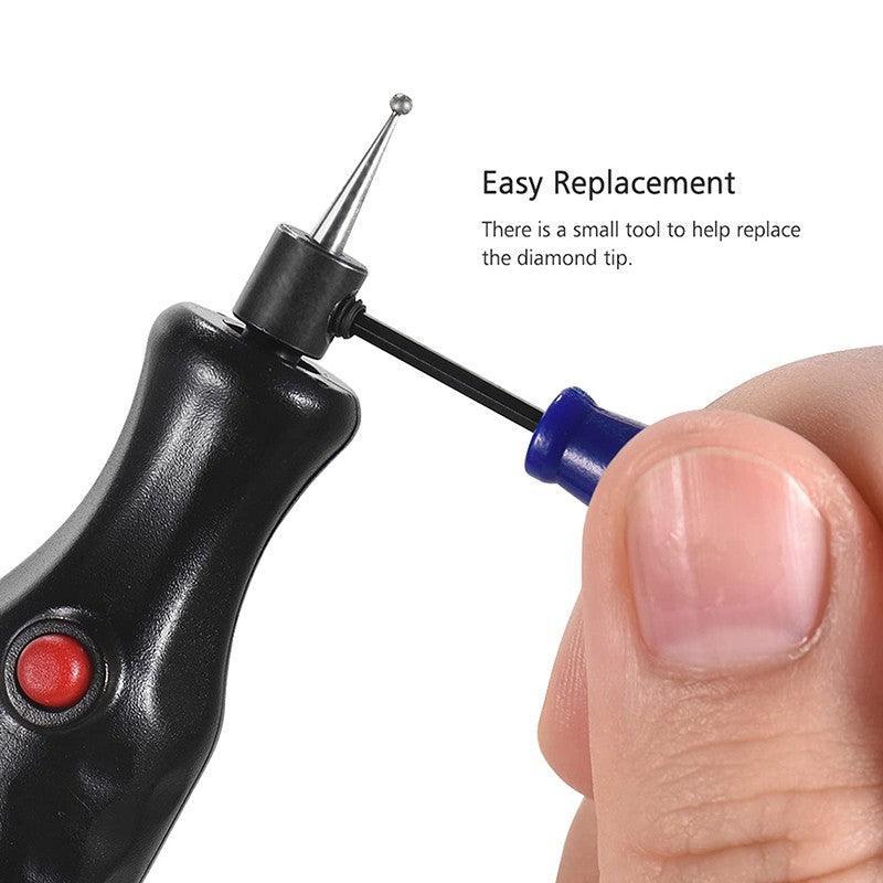 Tool Ceramic Metal Wood Engraving Pen Glass Electric Micro Engraver Diamond - Gold