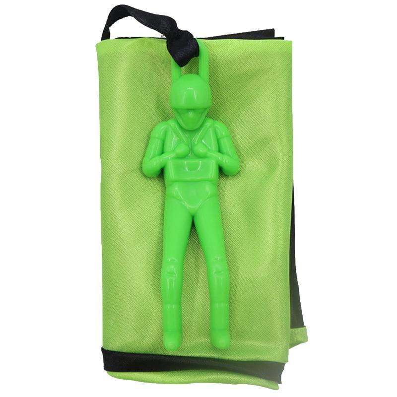 Hand Throwing Mini Soldier Parachute Funny Toy Outdoor Game Play Educational - Blue