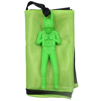Hand Throwing Mini Soldier Parachute Funny Toy Outdoor Game Play Educational - Blue