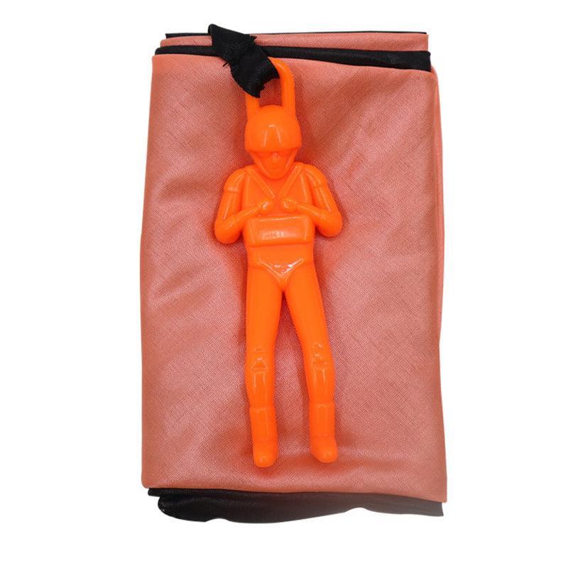 Hand Throwing Mini Soldier Parachute Funny Toy Outdoor Game Play Educational - Blue