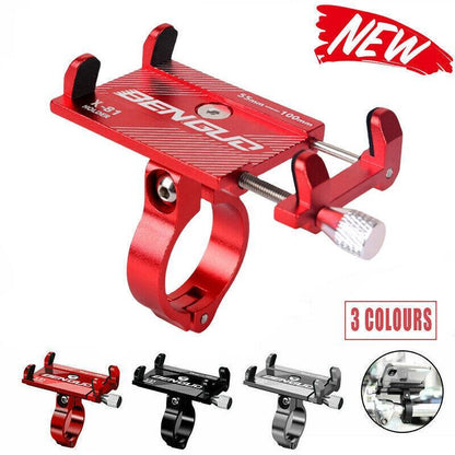 Aluminium Alloy Bicycle Phone Holder Handlebar Mount For Bike Motorcycle - Silver