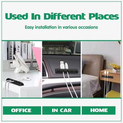 Value Pack Usb Charge Cable Holder Desk Cable Clips Organizer Cord Management - 5 Clips