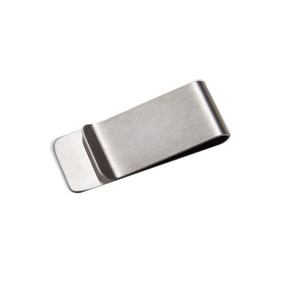 Clip Note Business Card Holder Stainless Steel Mens Wallet Metal - Gold
