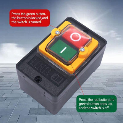 Motor Drill Switch Push Button For 10A 380V Kao-5 On/Off Water Proof Machine