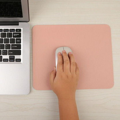 Leather Mouse Pad 30x25.5cm Waterproof Gaming Desk Mat Anti Slip Rubber Mousepad - Pink