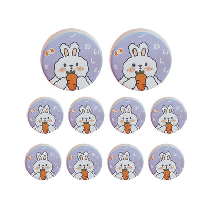 10PCS Cookie Tin Box Metal Biscuit Gift Box Candy Packaging Dragon Year Baking - Carrot Rabbit