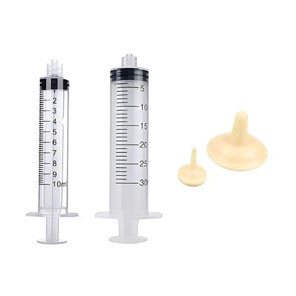 Kitten Puppy Pet Feeding Syringe Feeder Cat Dog Nursing Bottle with Pacifier - S-5PCS