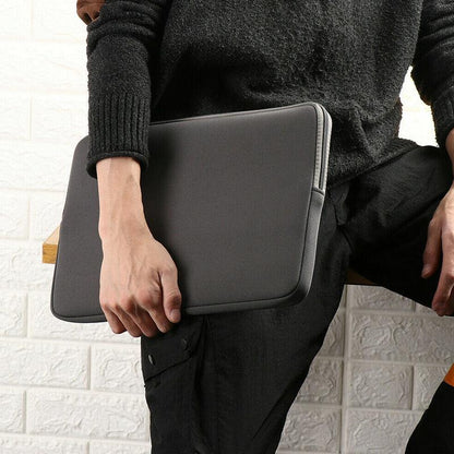 Grey Laptop Macbook Notebook Sleeve Bag Travel Carry Case Cover For 11 13 14 15 Inch Lap Top - 15Inch
