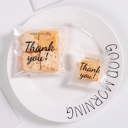 500 Pack Self Adhesive Cookie Packaging Bags Vibrant Designs OPP Material - Happy Everyday 10*10*3cm