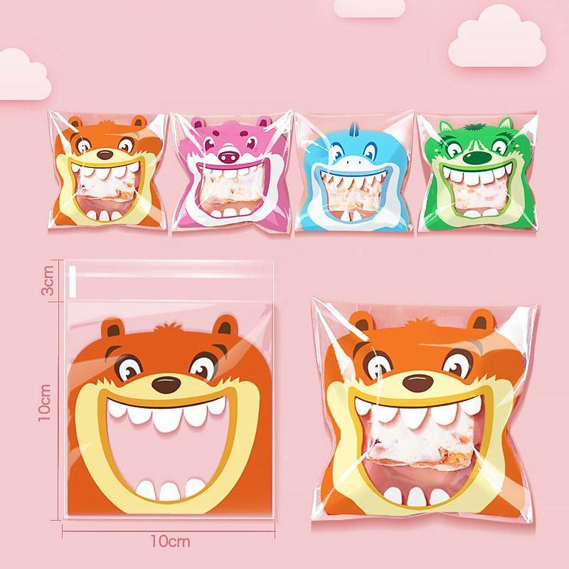 500 Pack Self Adhesive Cookie Packaging Bags Vibrant Designs OPP Material - Beer 10*10*3cm
