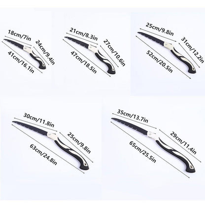 Folding Outdoor Hand Saw Portable Quick Cutting Pruning Garden Tree Logging Tool - 250mm