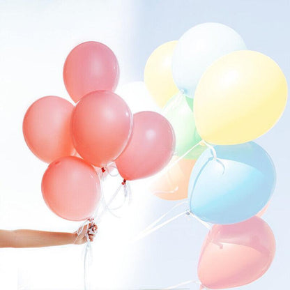 100PCS 10 Inch Latex Balloons Party Decorations Birthday Wedding Balloon Solid Colour - Red