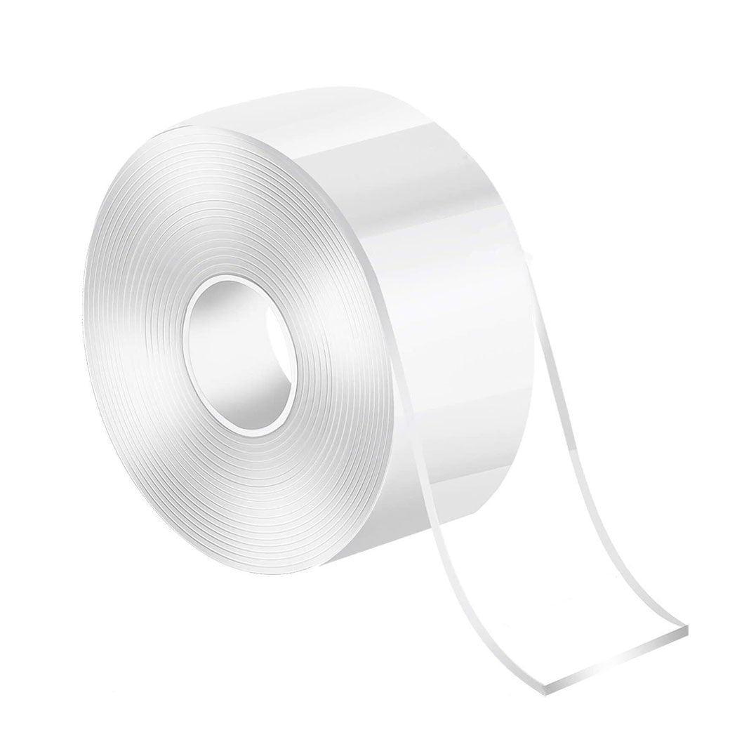 Double Sided Nano Tape Transparent Reusable Adhesive Gel Grip for Home Office - 3cm*3m*1mm (1 Unit)