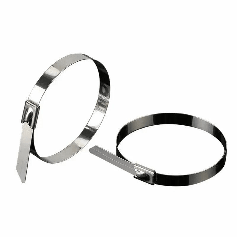20X Stainless Steel Cable Ties S304 Marine Grade Zip Strap Locking Wrap 100-800Mm - 7.9*500mm