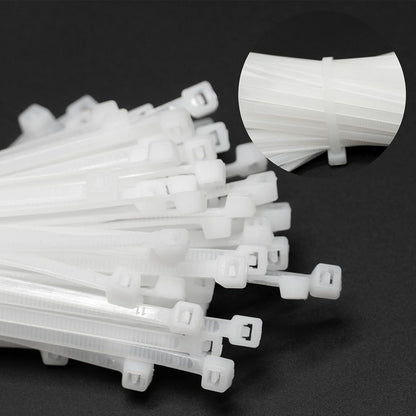 100X Cable Ties Zip Ties Nylon UV Stabilised Bulk White Cable Ties - 10*600mm White