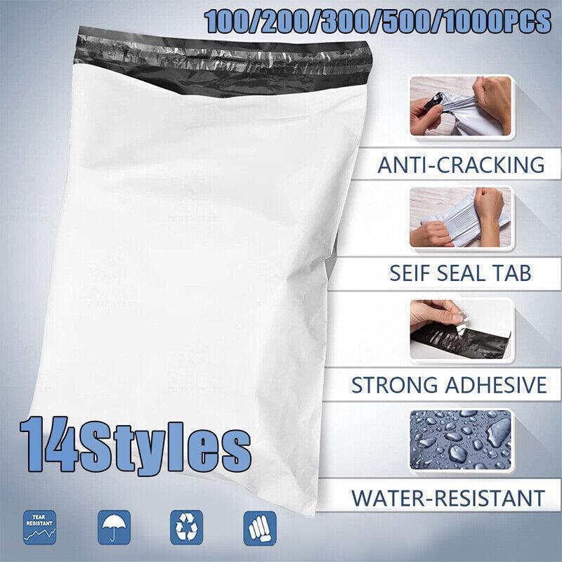 Poly Mailer Bags Mailing Satchel Plastic Courier Self Sealing Packing - 25*35cm *100 PCS