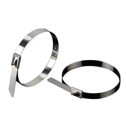 100x Stainless Steel Cable Ties SS304 Marine Grade Zip Strap Locking Wrap 100-800mm - 4.6*600mm