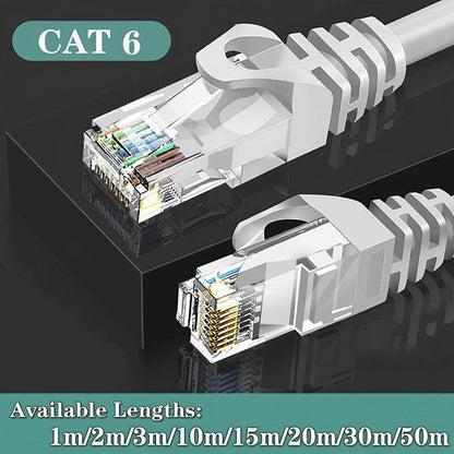 Fast Ethernet Network Cable CAT6 1000Mbps Internet RJ45 1 2 3 10 15 20 30 50m - 15M