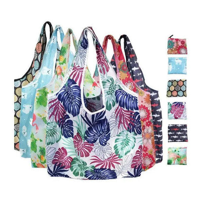 Reusable Foldable Light Waterproof Shopping Bags Carry bag Grocery Big - B-03
