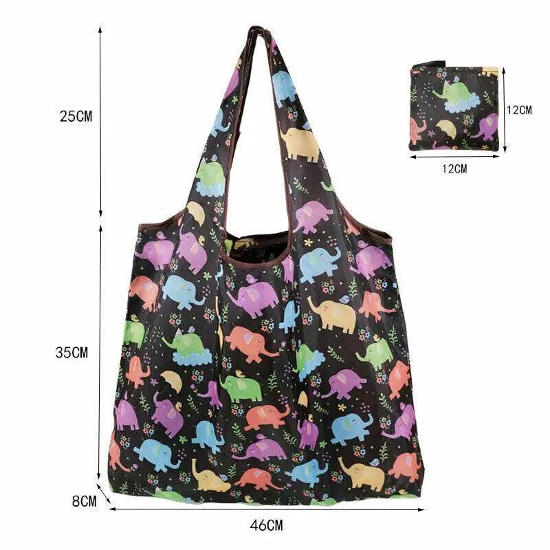 Reusable Foldable Light Waterproof Shopping Bags Carry bag Grocery Big - B-31