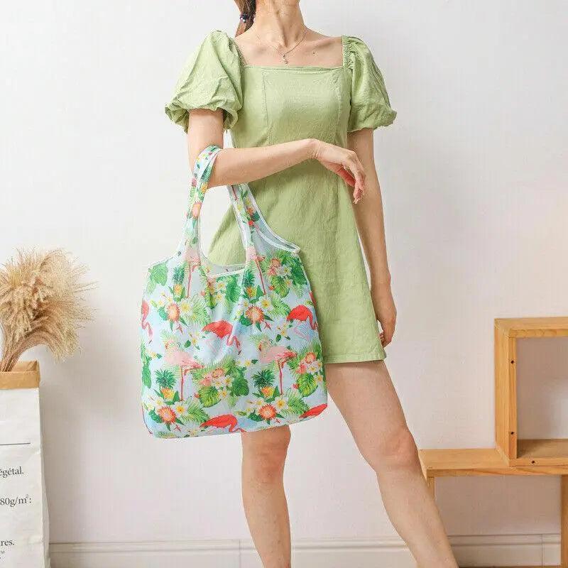 Reusable Foldable Light Waterproof Shopping Bags Carry bag Grocery Big - B-33