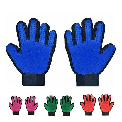 Pet Dog Cat Massage Hair Removal Grooming Comb Touch Cleaning Brush Magic Glove - Green Right Hand