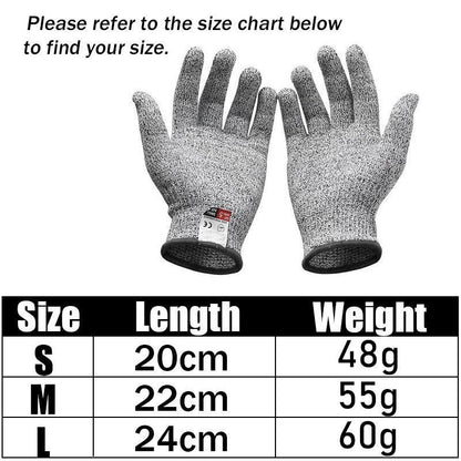 Cut Resistant Gloves for Kitchen Work Food Prep Carving and Fishing Tasks - M
