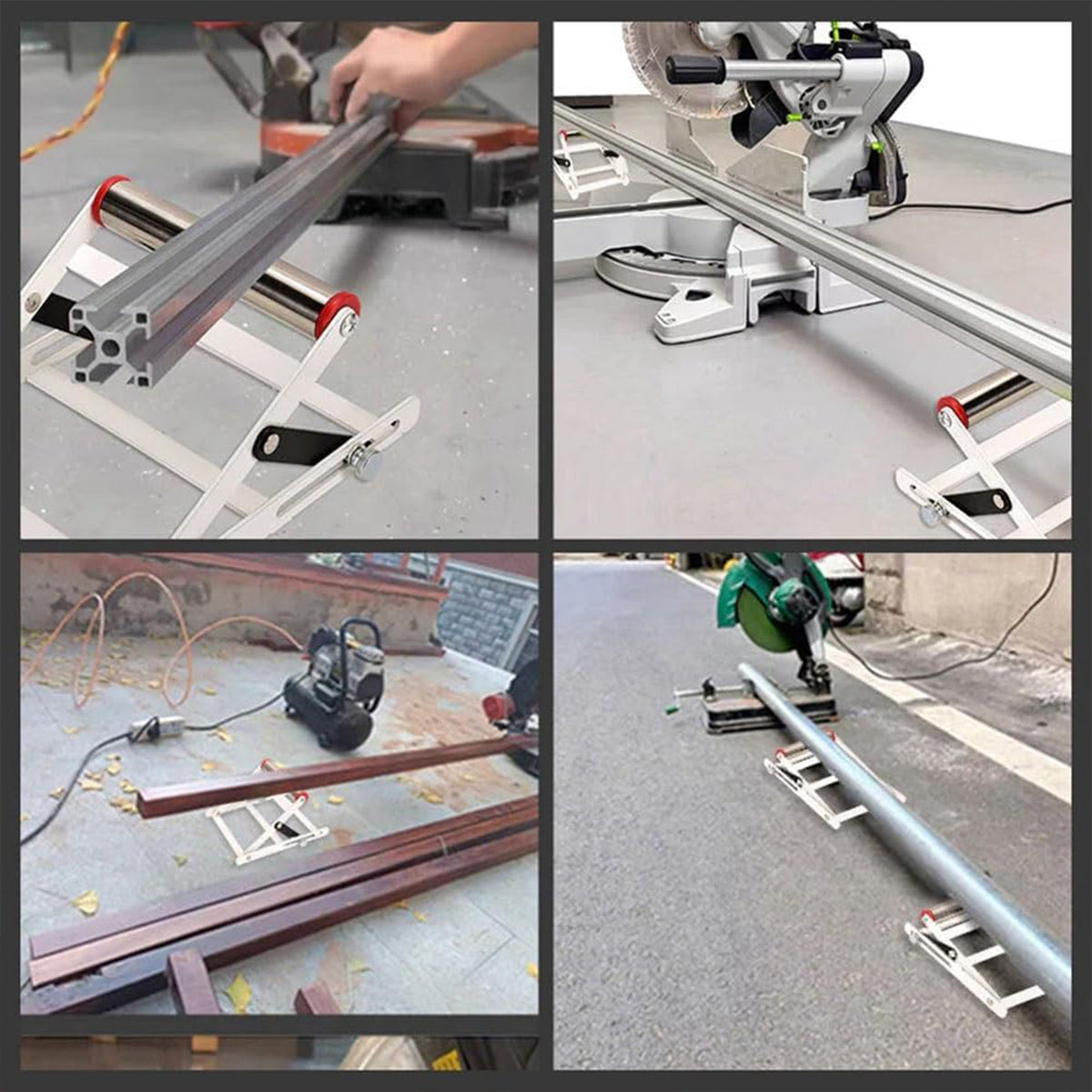Adjustable Cutting Machine Support Frame Table Saw Stand Roller Support 2pcs