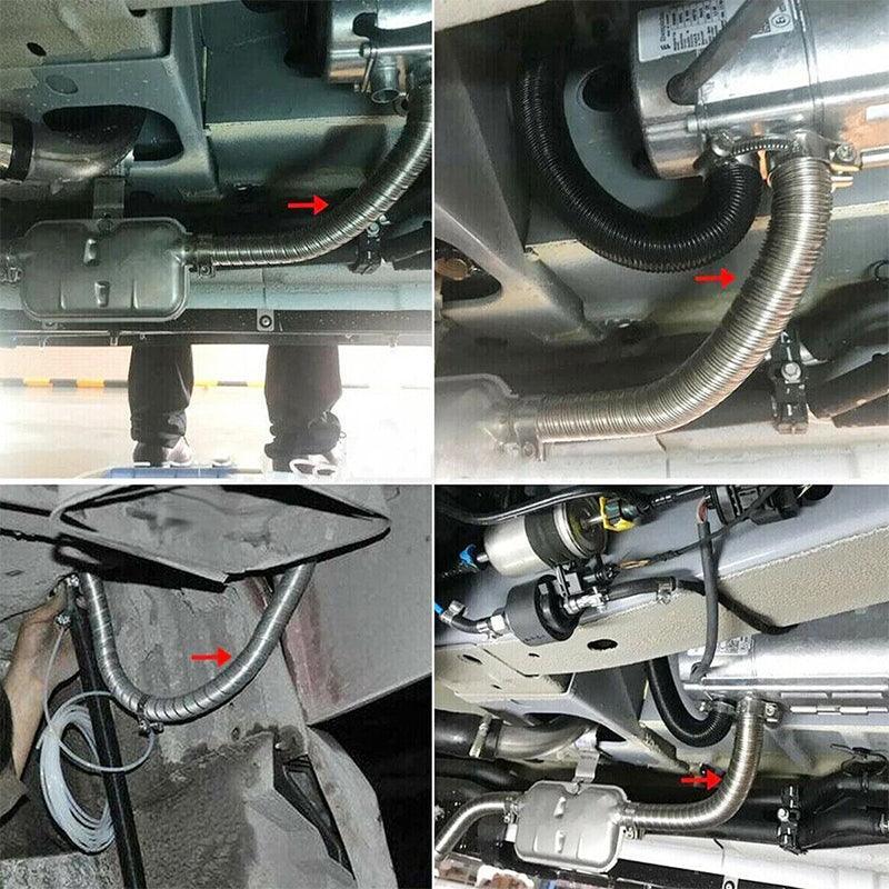 Air Diesel Heater Car Parking Exhaust Pipe Hose + 24Mm Silencer Muffler Filter