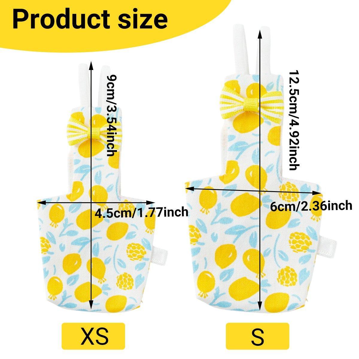 Adjustable Parrot Diaper Bird Flight Suit Tiger Skin Peony Special Supplies - Yellow-S