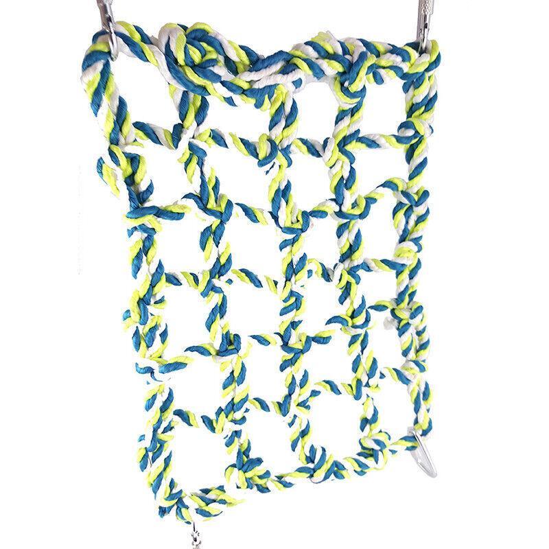 Hanging Climbing Net for Birds and Small Pets Cotton or Hemp Rope Cage Hammock - Hemp Rope