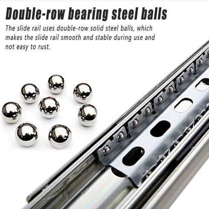 1 Pair Locking Drawer Slides Heavy Duty 120kg Runners Trailer 16 18 20 22 Inch - 20inch/500mm