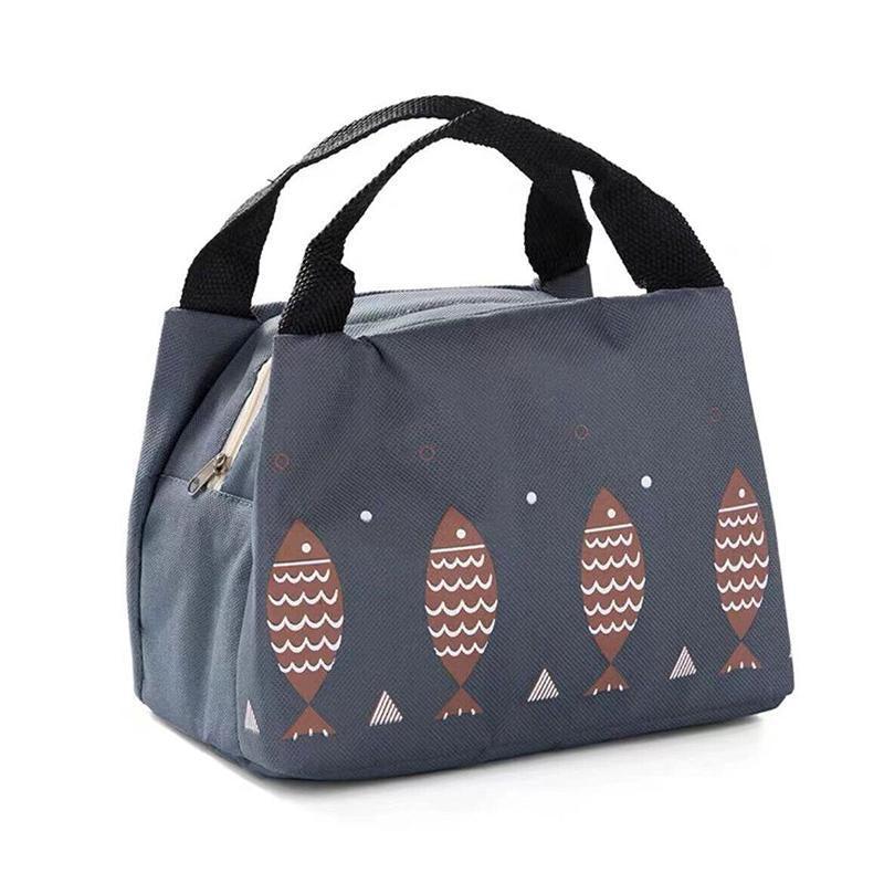 Portable Insulated Thermal Lunch Box Carry Tote Picnic Case Storage Bag 21x17x15cm - B04 (21x17x15cm)