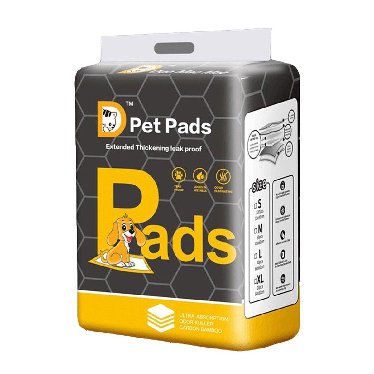 Bamboo Charcoal Deodorant Pet Pads Wholesale for Dogs Cats Fragrant - S-100PCS 33*45cm