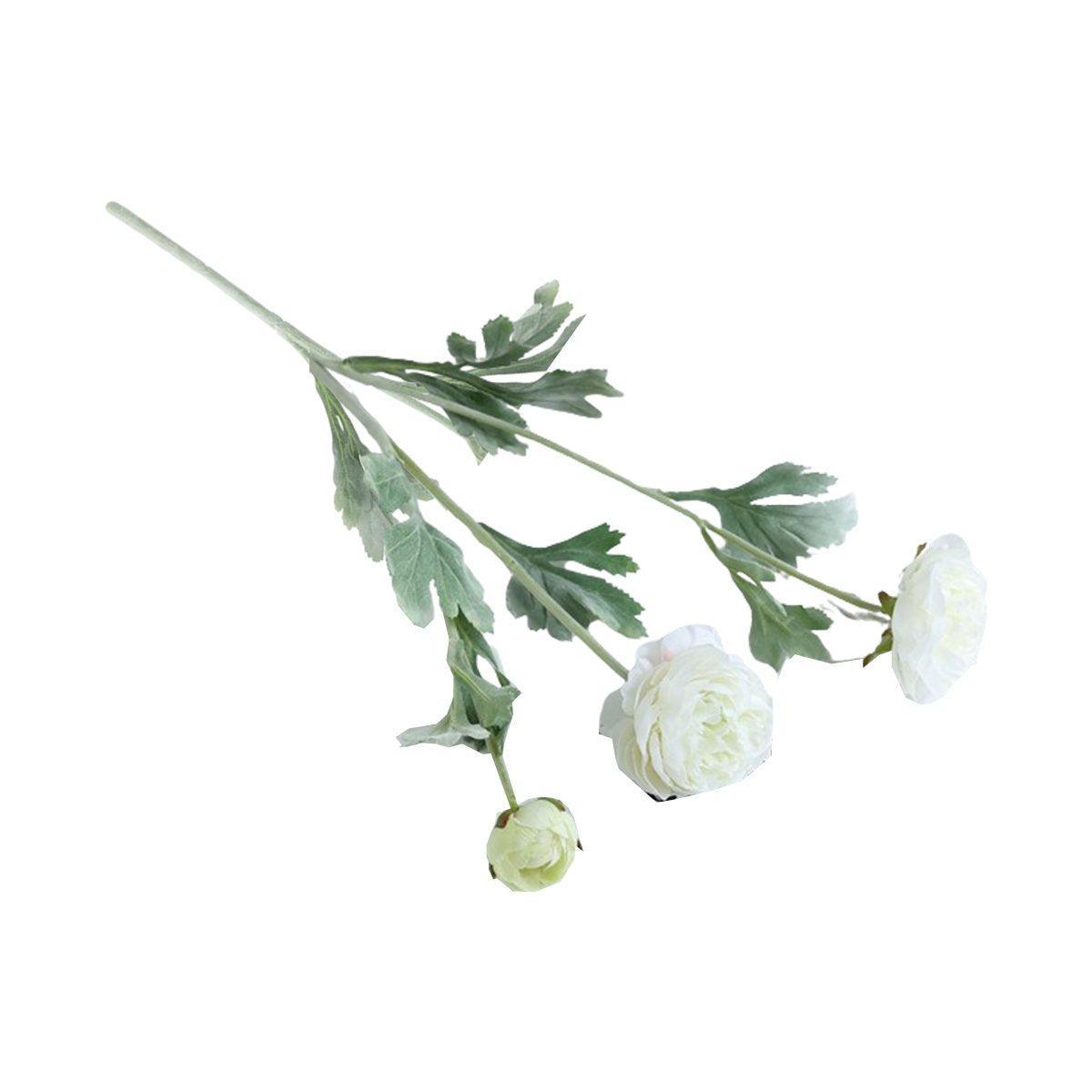 5pcs Artificial Peony Silk Flowers Bouquet Decor Faux Floral Arrangements - Champagne