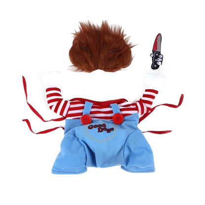 Halloween Dog Costume Pet Accessories Funny Dress Up for Small Medium Dogs - Little Devil Riding-L