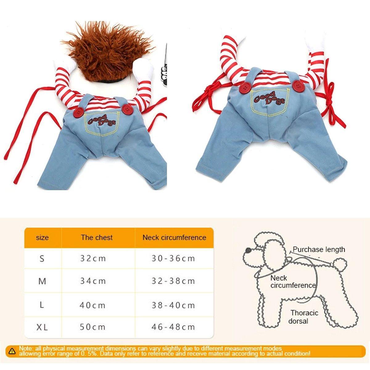 Halloween Dog Costume Pet Accessories Funny Dress Up for Small Medium Dogs - Little Devil Riding-S