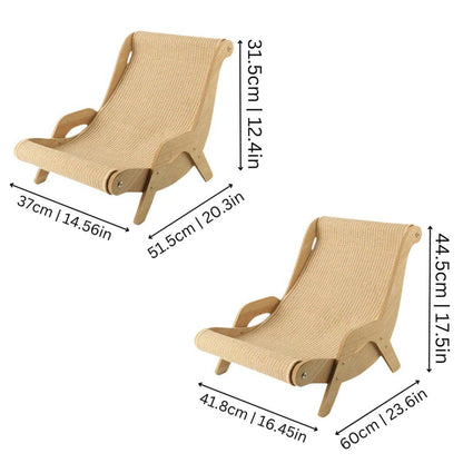 Cat Scratching Recliner Sofa 2 in 1 Lounge Bed Durable Scratch Board Furniture - XL
