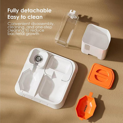 Pet Water Dispenser Automatic Feeder Bowl Cat Dog Drinking Fountain Food Feeding - Green