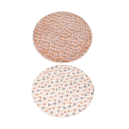 Waterproof Dog Pads Round Diaper Pads Pet Training Pads for Puppies and Dogs - White-75cm