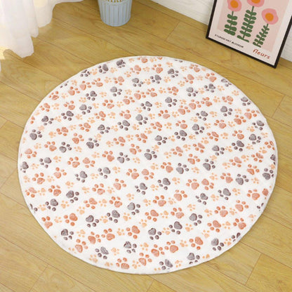 Waterproof Dog Pads Round Diaper Pads Pet Training Pads for Puppies and Dogs - White-75cm